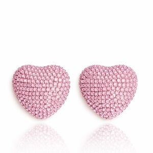 ⚜️ Pink Heart Stud Earrings